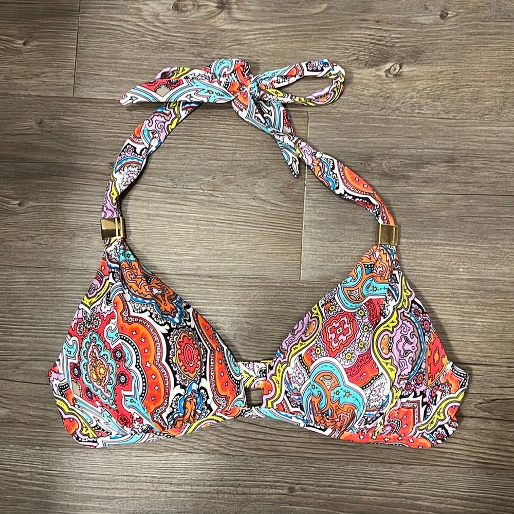 Victoria’s Secret Paisley Bikini Push-up Top Size Medium